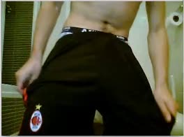 Young boy cum